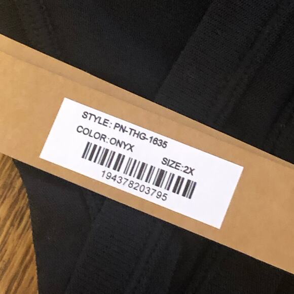 Skims Black Onyx Summer Mesh Mid Waist Thong Panties Size 2X - Picture 4 of 7